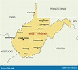 Virginia Occidental - Mapa Del Vector Ilustración del Vector ...