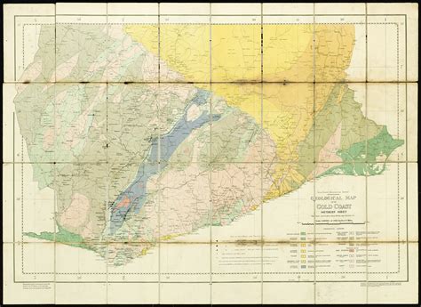 Geological Map Of The Gold Coast Southern Sheet Showing Positions Of