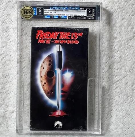 Friday The 13th Part Vii New Blood 1988 Sealed Graded Vhs Igs 6 And 9