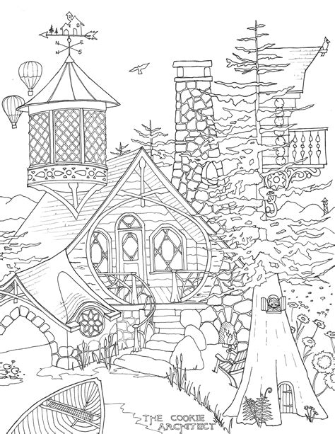 Adult Coloring Pages Architecture Coloring Pages