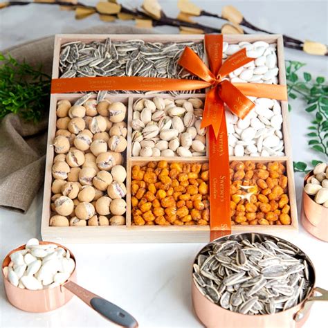 Assorted Elegance Nuts Seeds Gourmet Wood Gift Box
