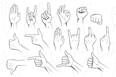 Hand Gestures Hand Gesture Drawing Art Reference Photos Graphic