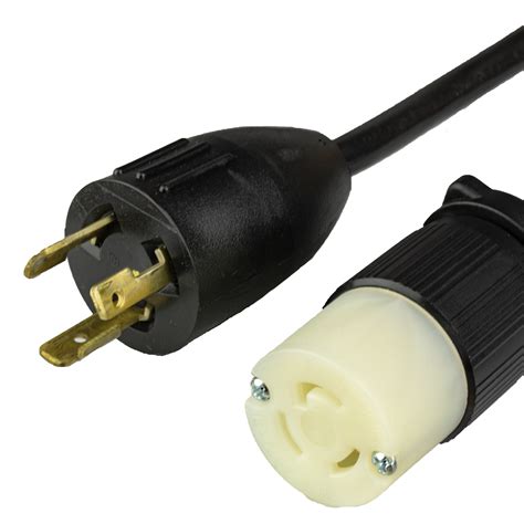 1ft Nema L5 20p To L5 15r 15a 125v 143 Sjt Black Adapter Power Cord