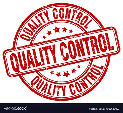 Quality Control Red Grunge Stamp Royalty Free Vector Image