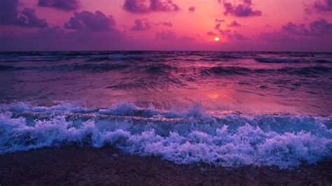 Download Wallpaper 2560x1440 Sea Sunset Horizon Surf