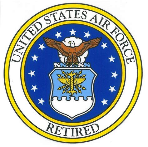 Usaf Retired Air Force Seal 35 Decal Military Republic
