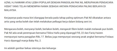 Don't miss the season 10. Gambar Anak-Anak Dan Bekas Isteri Aznil Hj Nawawi Atau Pak ...