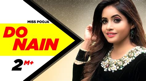 Do Nain New Miss Pooja Full Song Hd Punjabi Songs Speed Records Youtube
