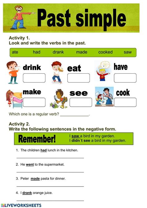 Past Simple Online Exercise For Grade 2 Live Worksheets