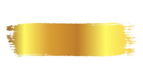 Gold Brush Stroke Isolated PNG