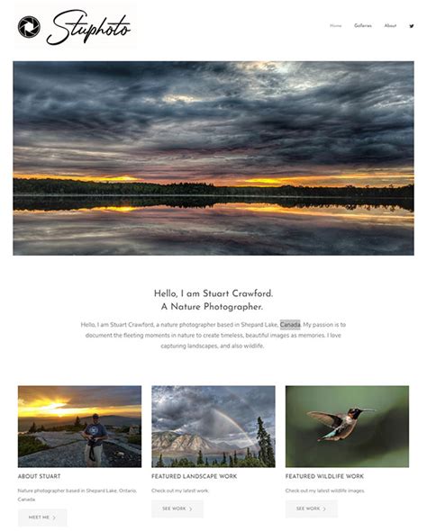 Best Nature Photography Portfolio Website Examples Pixpa