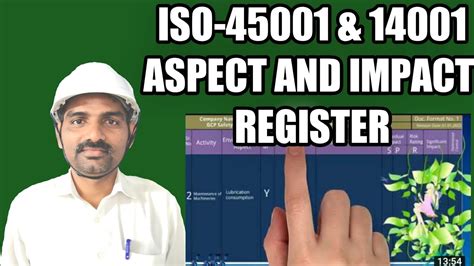 Aspect And Impact Of Iso Aspect And Impact Register In