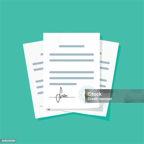 Dokumen Kontrak Menumpuk Ilustrasi Vektor Tumpukan Dokumen Perjanjian
