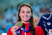 Kylie Masse wins bronze in the women's 200 metre backstroke at the 2019 ...