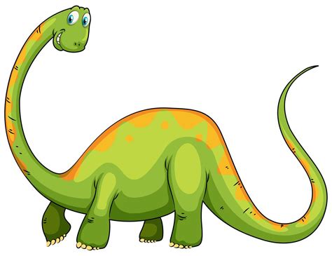 Dinosaur With Long Neck And Tail 367918 Vector Art At Vecteezy