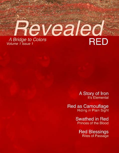 Revealed Colors Vol 1 No1 Red By Patricia Lee Harrigan Blurb Books