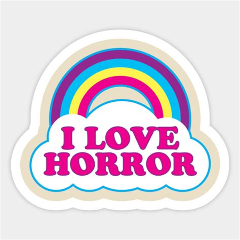 I Love Horror Movie Sticker Teepublic