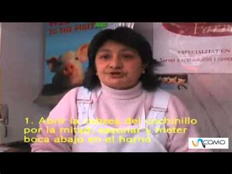 Receta castellana con paso a paso, vídeo y consejos. Cómo cocinar la cabeza de un cochinillo! - YouTube