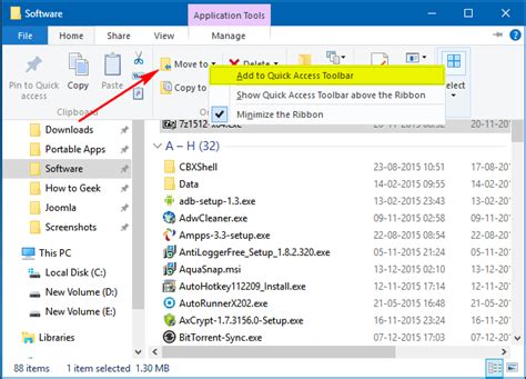 How To Customize File Explorers Quick Access Toolbar In Windows 10