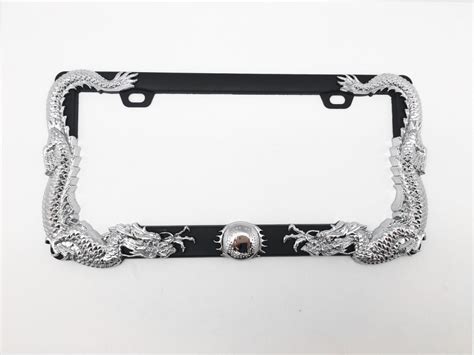 Customize your greek license plate with your fraternity letters, sorority symbols, chapter info note: 3D Custom Chrome Metal Aluminum Dragon License Plate Frame ...