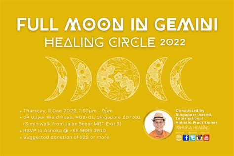 Full Moon In Gemini Healing Circle 2022 Honeycombers Singapore