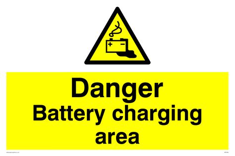Danger Battery Charging Area From Safety Sign Supplies
