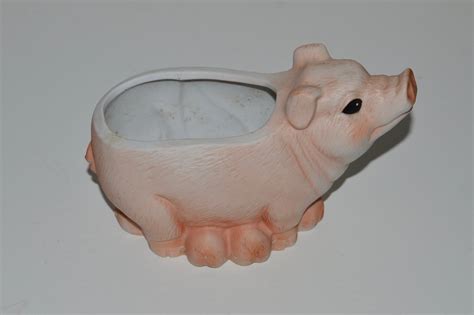 Pig Planter Ceramic Sow With Piglets Pig Figurine Pig Etsy Pig