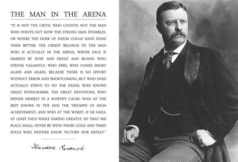 Theodore Roosevelt Quotes Man In The Arena Wallpaper Image Photo