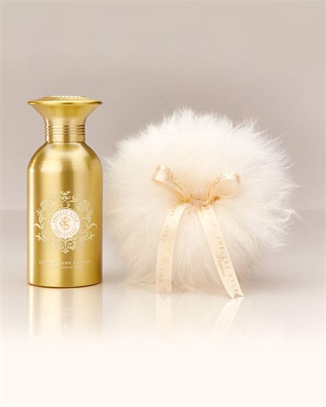 Shelley Kyle Signature Body And Linen Powder Talc Free Gift Set With Large Puff And Crystal Dish