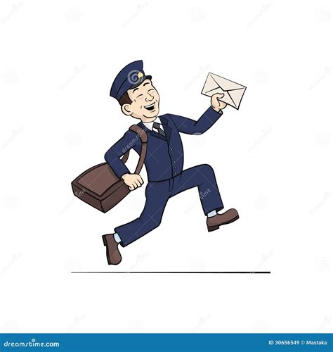 Funny Postman With Letter Royalty Free Stock Images Image 30656549