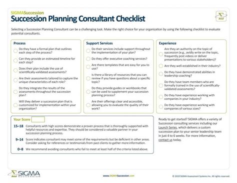 Selecting A Succession Planning Consultant Sigma Assessment Systems