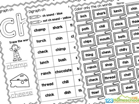 Free Printable Ch Sound Words Worksheets