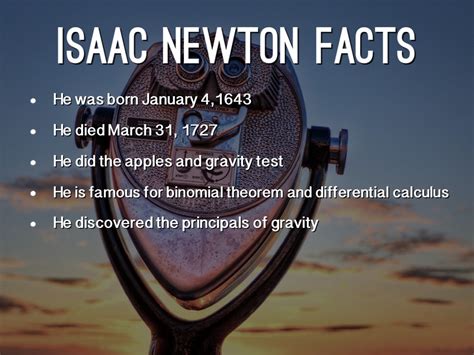 Isaac Newton Information