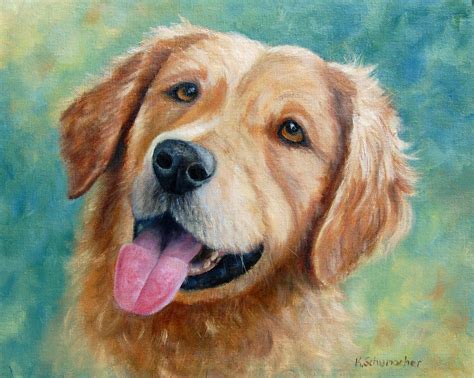 This Painting Is An 16x20 Oil Painting Of A Golden Retriever And Is