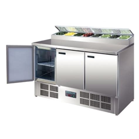 Polar G605 3 Door Refrigerated Salad And Pizza Preparation Counter