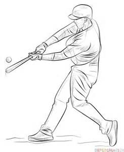 How To Draw A Baseball Player Hitting The Ball Step By Step Drawing
