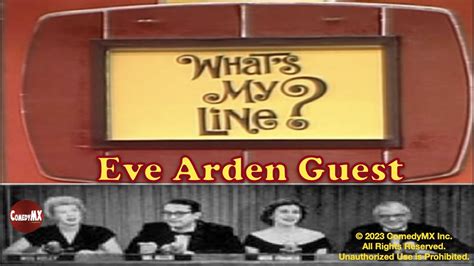 Whats My Line Mystery Guest Eve Arden Classic Tv Channel