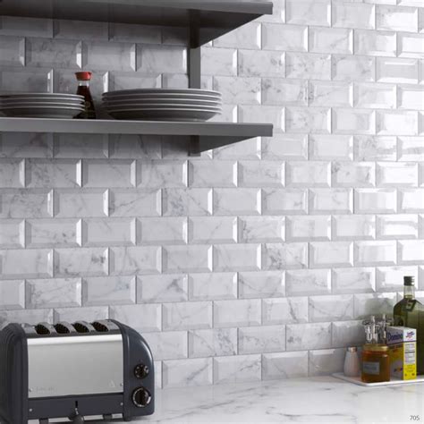 Carrara Series Marble Effect Bevel Edge Tiles X Mm UK Tile Sales