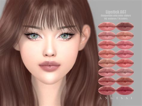 The Sims Resource Lipstick A67 Sims 4 Sims Sims 4 Cc Makeup
