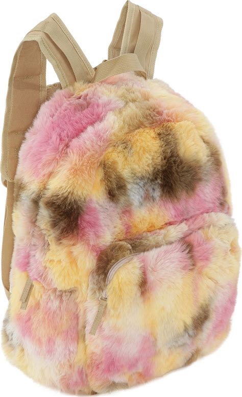 Furry Backpack Pinkish Dye Multi Coloured Faux Fur Backpack Molo
