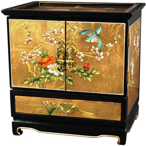 Oriental Furniture Gold Empress Crackle Jewel Box Lcq 299 313 The