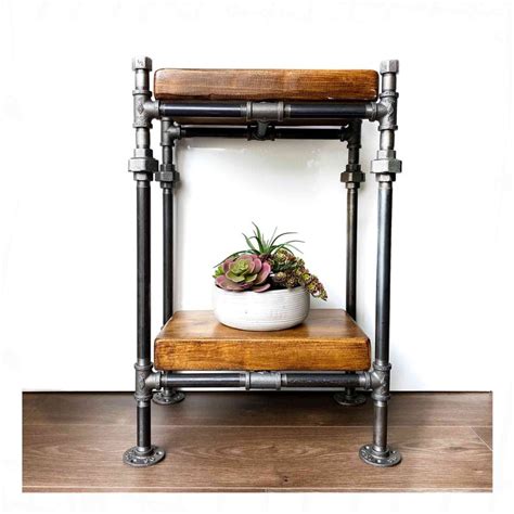 Industrial Pipe Side Table Etsy Uk