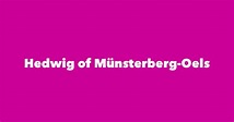 Hedwig of Münsterberg-Oels - Spouse, Children, Birthday & More