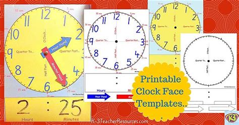 Printable Clock Face Templates
