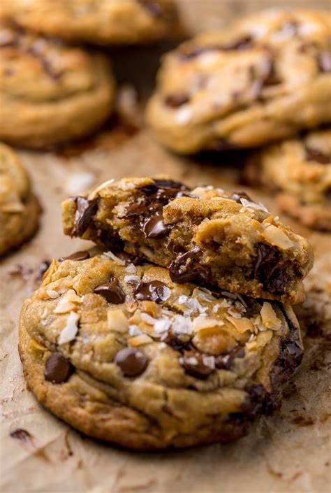 Brown Butter Coconut Chocolate Chip Cookies Baker By Nature