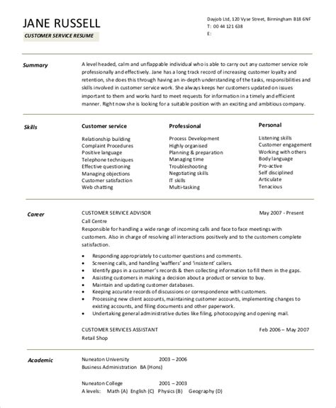 Free 9 Sample Resume Summary Statement Templates In Ms Word Pdf