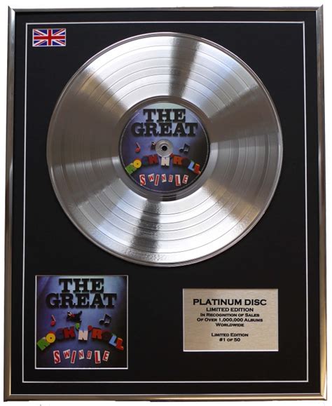 Sex Pistols Ltd Edition Cd Platinum Disc The Great Rock N Roll Swindle