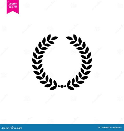 Laurel Wreath Icon Logo Design Template Stock Vector Illustration Of