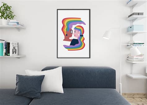 Lgbtq Prints Digital Art Home Decor Bisexual Print Wlw Etsy