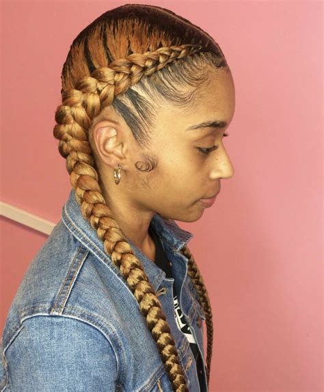 This hairstyle requires continuously adding of hair extension into a single cornrow to get a desired width. 180 Pampering Ghana Braids Hair Style Awaits You